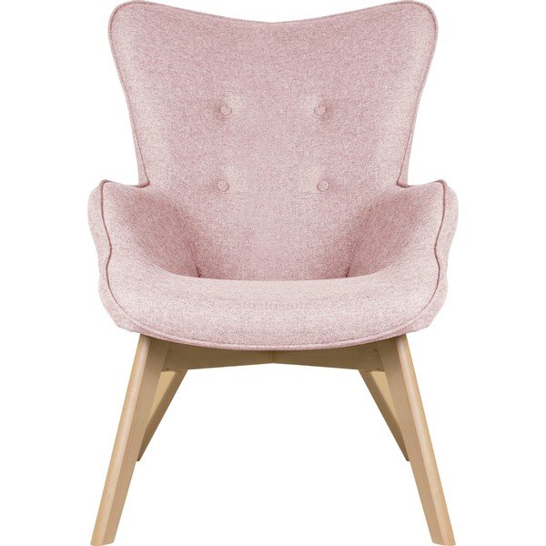 Svijetlo ružičasta fotelja Niko – Ropez-image-2