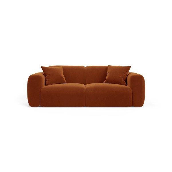 Baršunasti sofa boja terakote 220 cm Strino – Cosmopolitan Design