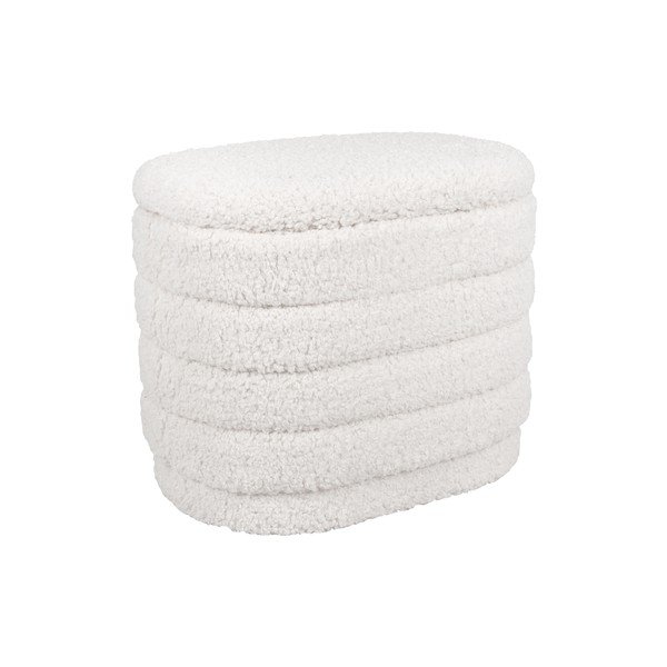 Bijeli ovalni puf s prostorom za odlaganje Leitmotiv Cuddly-image-4