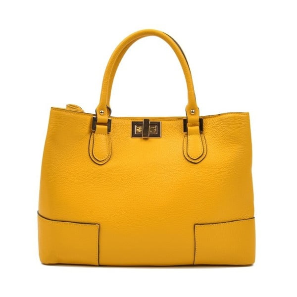 Žuta kožna torbica Anna Luchini Misseria