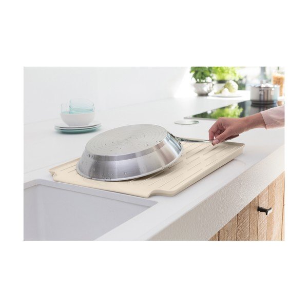 Bež metalni ocjeđivač za posuđe 49x38,5 cm – Brabantia-image-2