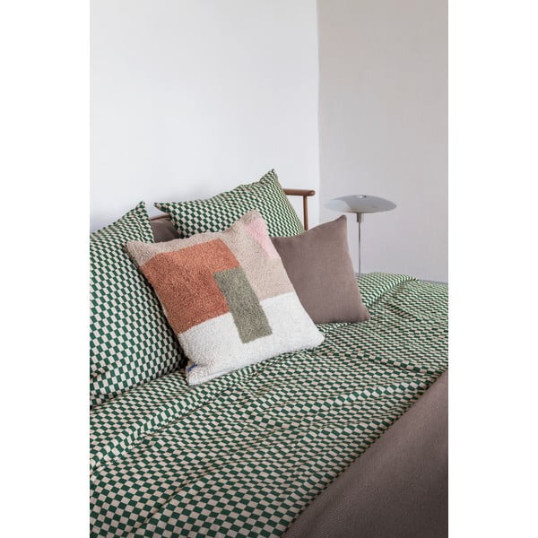 Zelena/bež posteljina za krevet za jednu osobu od pamučnog satena 140x200 cm Mini – Mette Ditmer Denmark-image-2