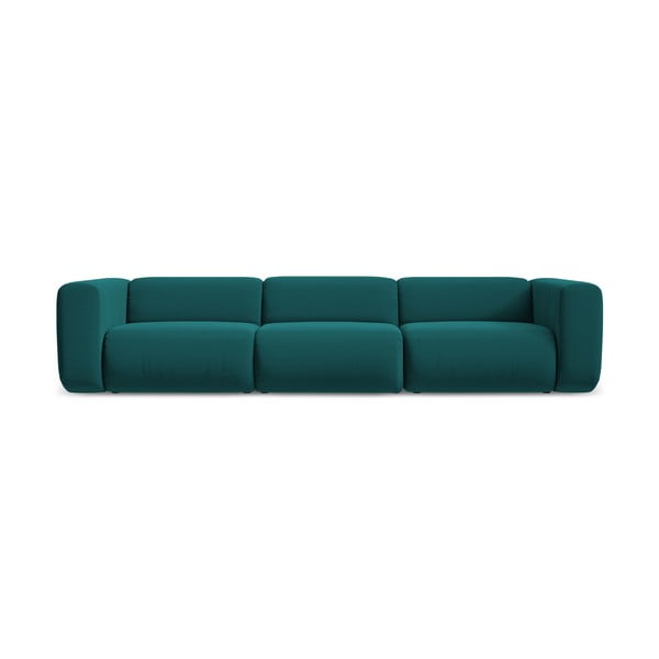 Tirkizna baršunasti sofa 319 cm Ekahi – Makamii