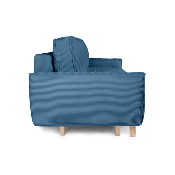 Plava sklopiva sofa od samta 218 cm Tori – Bonami Selection-image-3