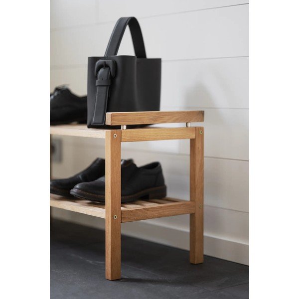 Ormarić za cipele od punog hrasta u prirodnoj boji Confetti – Rowico-image-3