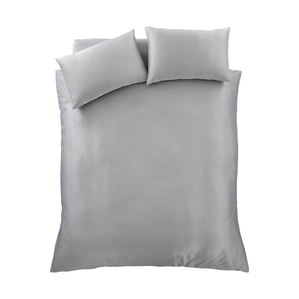 Siva posteljina za bračni krevet 200x200 cm Silky Soft - Catherine Lansfield