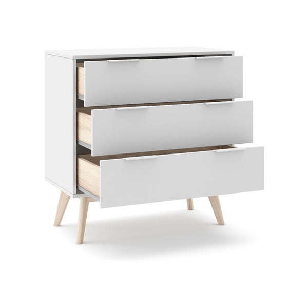 Bijela niska komoda 80x83 cm Campus - Marckeric-image-4