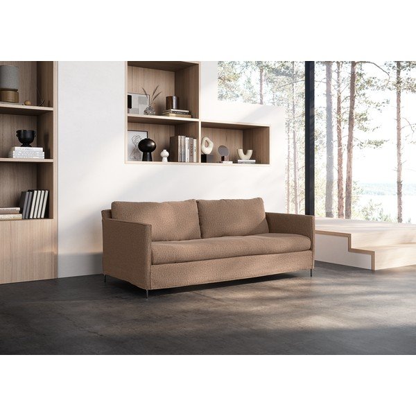 Smeđa sofa 198 cm Petito – Furninova -image-4