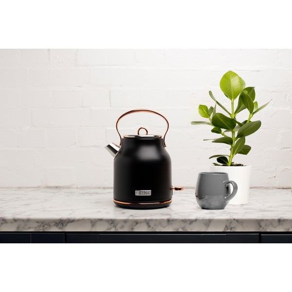 Crno kuhalo za vodu 1,7 l Heritage - Haden-image-1