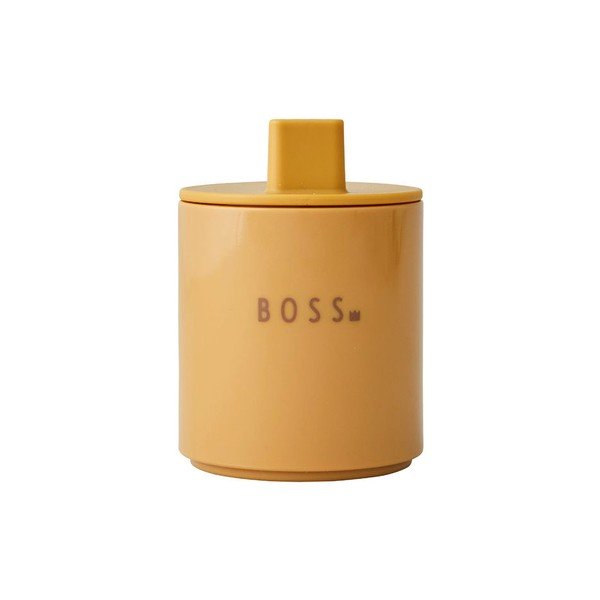 Senf žuta dječja šalica Design Letters Mini Boss-image-1