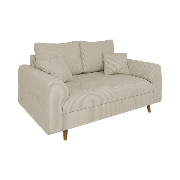Bež sofa od samta 150 cm Ariella – Ropez