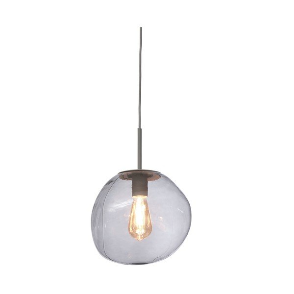 Siva viseća svjetiljka sa staklenim sjenilom ø 12 cm Helsinki – it's about RoMi