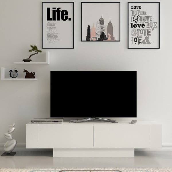 Bijeli TV set 150x42 cm Matera – Zena Home-image-1