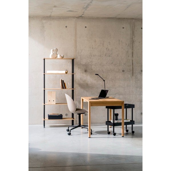 Crni regal u dekoru hrasta 80x163x35 cm Teidi – noo.ma-image-1