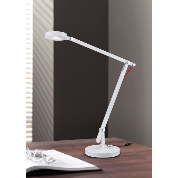 Bijela LED stolna lampa sa savitljivom konstrukcijom (visina 90 cm) Amsterdam – Trio-image-2