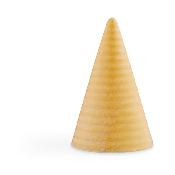 Senf žuta zemljana ukrasna statueta Kähler Design Glazed Cone Senf, visina 11 cm