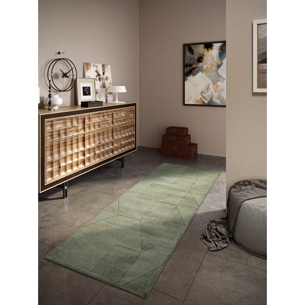 Zelena ručno rađena vunenia staza 80x250 cm Ursule – Villeroy&Boch-image-1