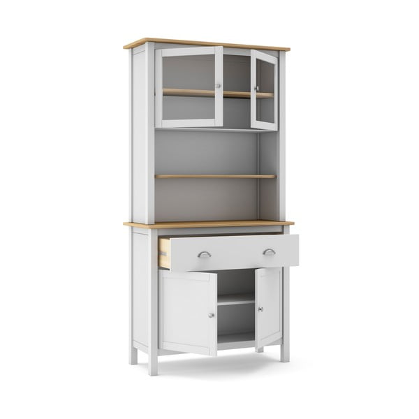 Bijela vitrina od masivnog bora 90x180,5 cm Misti – Marckeric-image-3