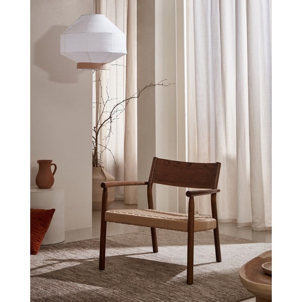Pletena fotelja u prirodnoj boji Yalia – Kave Home-image-1