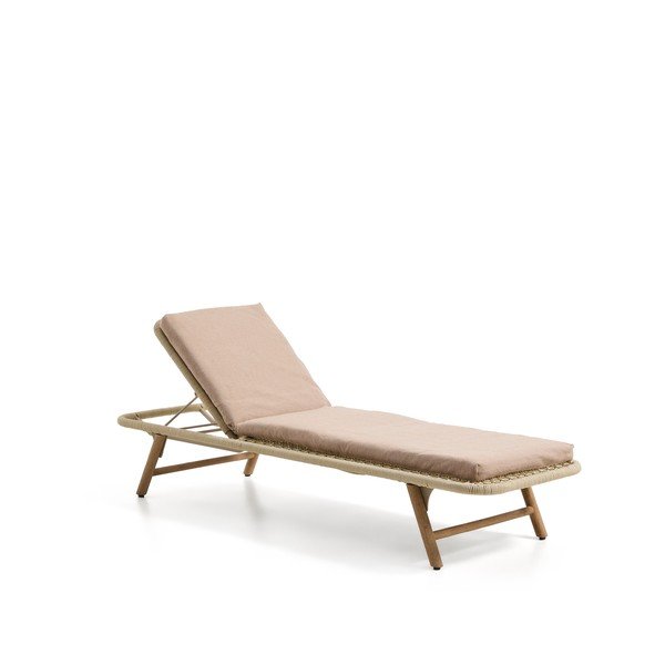 Bež vrtni jastuk za sjedenje za ležaljku 50x175 cm Maoni – Kave Home-image-3