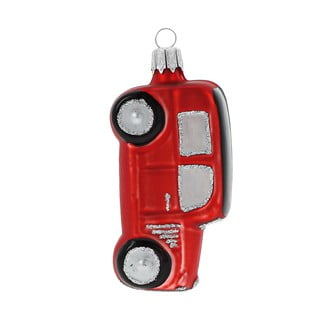Set od 3 božićna ukrasa od crvenog stakla u obliku automobila Ego Dekor