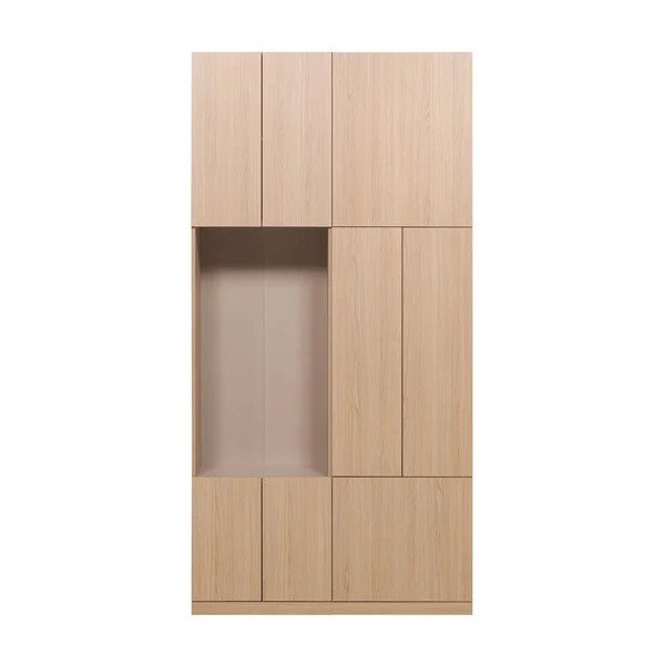 Modularni garderobni ormar u prirodnoj boji 108x215 cm Build – WOOOD-image-2
