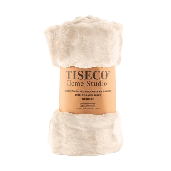 Deka od mikropliša boje slonovače 150x200 cm Wave – Tiseco Home Studio-image-4