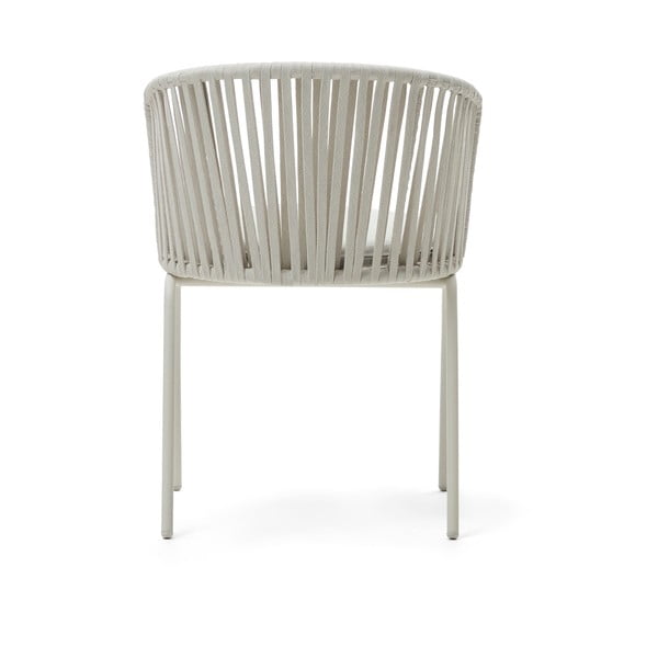 Bijela metalna vrtna stolica Saconca - Kave Home-image-4