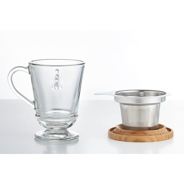 Staklena šalica s cjedilom 270 ml Abeille – La Rochére-image-4