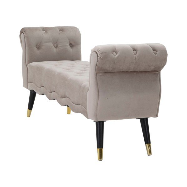 Smeđe-siva baršunasti klupa Paris – Mauro Ferretti-image-4