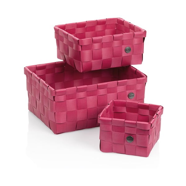 Set od 3 ružičaste košare za pohranu Kela Neo