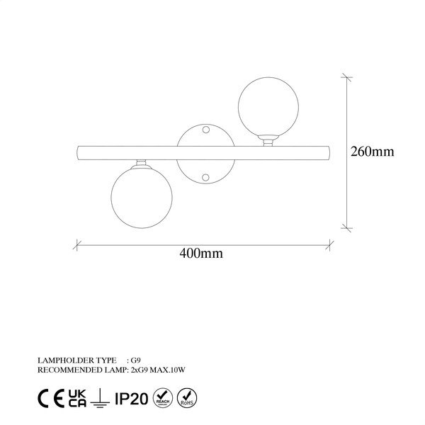Zidna lampa u zlatnoj boji Domino – Opviq lights-image-4