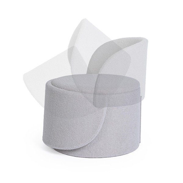 Svijetlo sivi tabure od bouclé tkanine Anthea – Yes Everyday-image-1