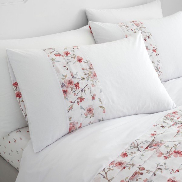 Bijelo-crvena posteljina Catherine Lansfield Jasmine Floral, 200 x 200 cm-image-1