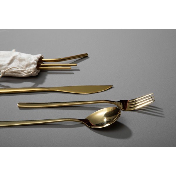Pribor 6 kom od nehrđajućeg čelika u zlatnoj boji Mimo – Premier Housewares-image-2