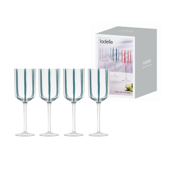 Čaše u setu 4 kom vinske 350 ml Stripe – Ladelle-image-2