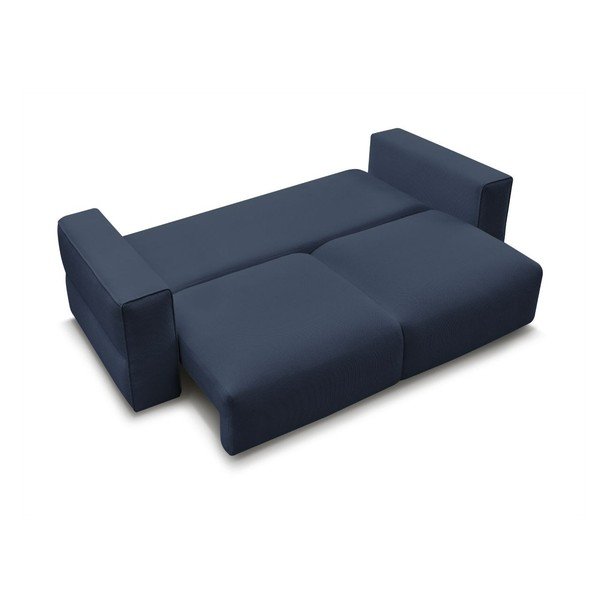 Plava sklopiva/s prostorom za odlaganje sofa 265 cm Ezechiel – Bobochic Paris-image-3