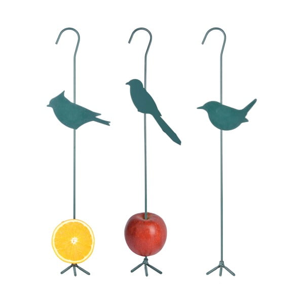 Set od 3 plave viseće metalne hranilice za ptice Esschert Design