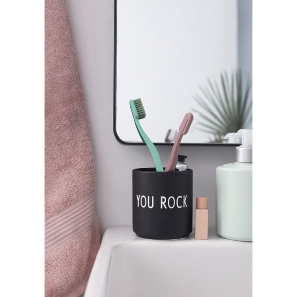 Crna porculanska šalica 300 ml You Rock – Design Letters-image-1