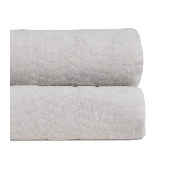 Krem prošiven prekrivač od samta 230x260 cm – Ixia