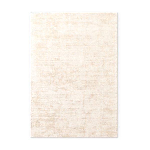 Ručno rađen tepih viskozan boje slonovače 80x150 cm Noemi – Vikosa