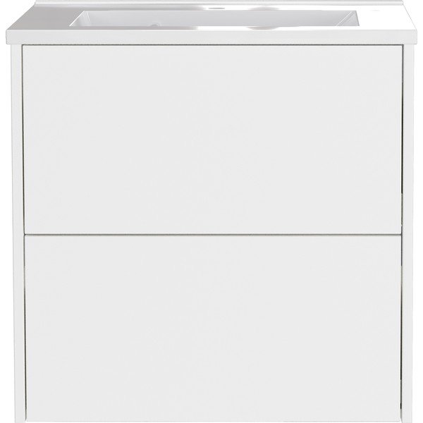 Bijeli zidni ormarić za ispod umivaonika u mat dekoru 61x61 cm Bodera – Germania-image-2