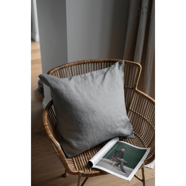 Lanena ukrasna jastučnica 50x50 cm Khaki – Linen Tales-image-2