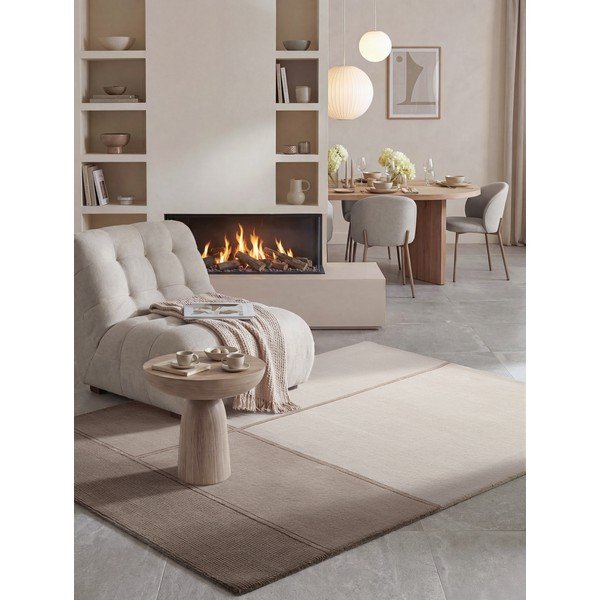 Smeđi/krem tepih od mješavine vune 120x170 cm Presilda – Villeroy&Boch-image-1