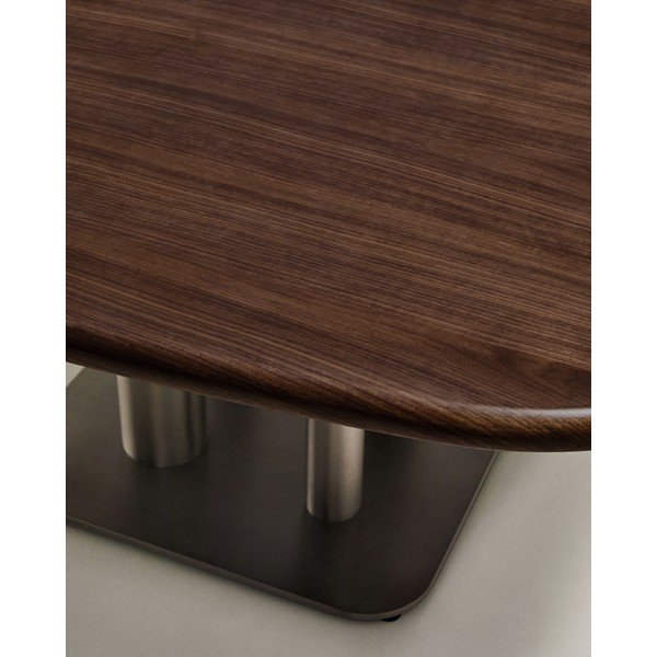 Blagovaonski stol u dekoru oraha 121x121 cm Melvar – Kave Home-image-3
