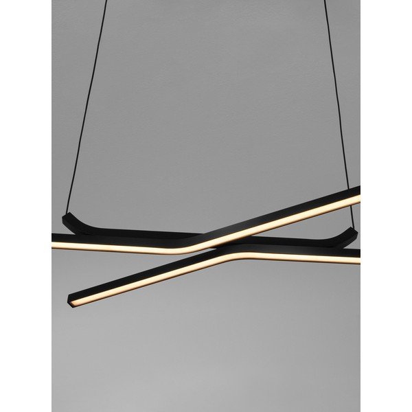 Mat crna LED viseća svjetiljka aluminijska s mogućnosti zatamnjivanja Akro – Nova Luce-image-2