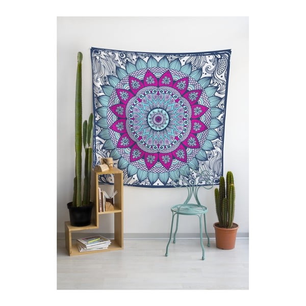 Tapiserija 140x140 cm Blue Dreamcatcher – Really Nice Things-image-1