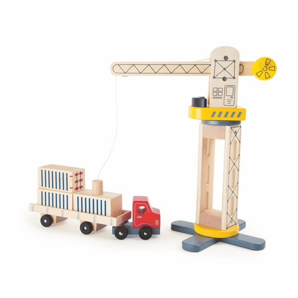 Drvena igračka Legler Crane And Transporter