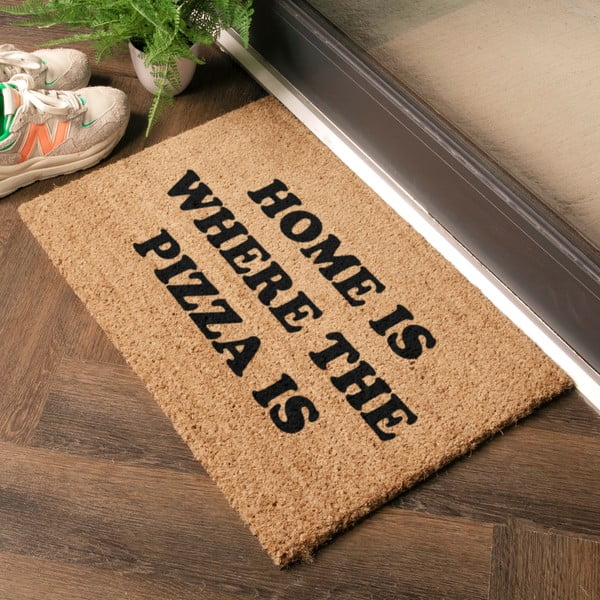 Otirač od kokosovih vlakana 40x60 cm Home Is Where the Pizza Is – Artsy Doormats-image-1