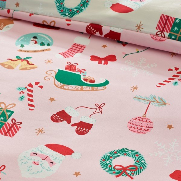 Posteljina za krevet za jednu osobu 135x200 cm Christmas Happy Holidays – Catherine Lansfield-image-4